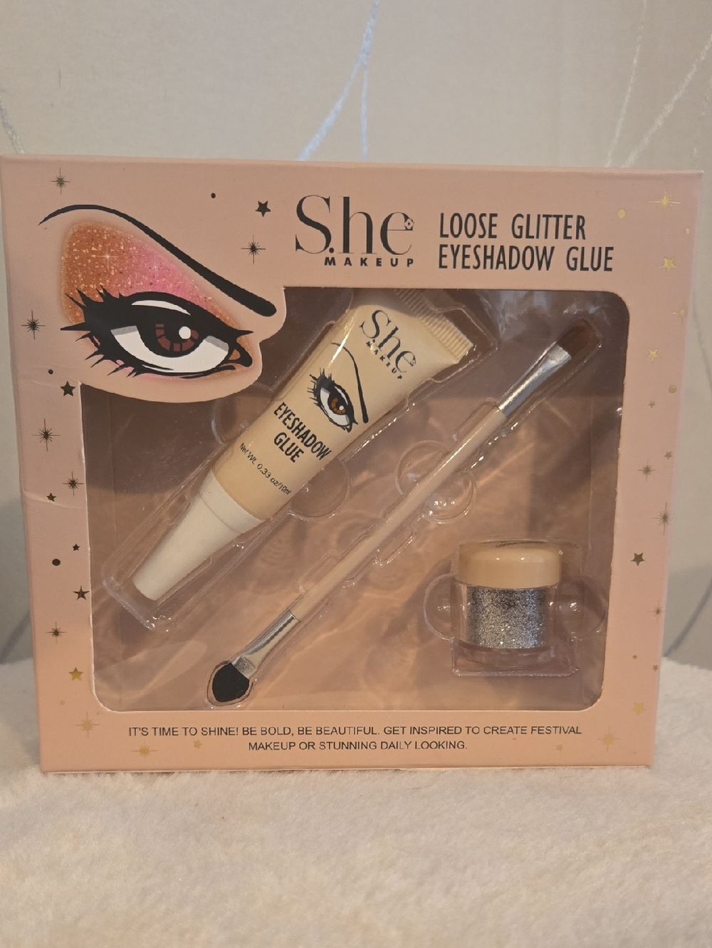 Loose Glitter Eyeshadow Glue - Beige